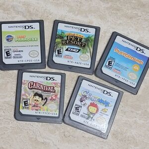 Nintendo DS Game Bundle Pet Resrt Pony Paradise Carnival Scribblenauts Playgroun